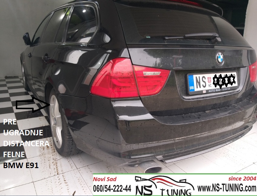 distanceri felne 5x120 72.6 duzi sraf 12x1.5  bmw e91 ugradnja novi sad tuning ns servis pre